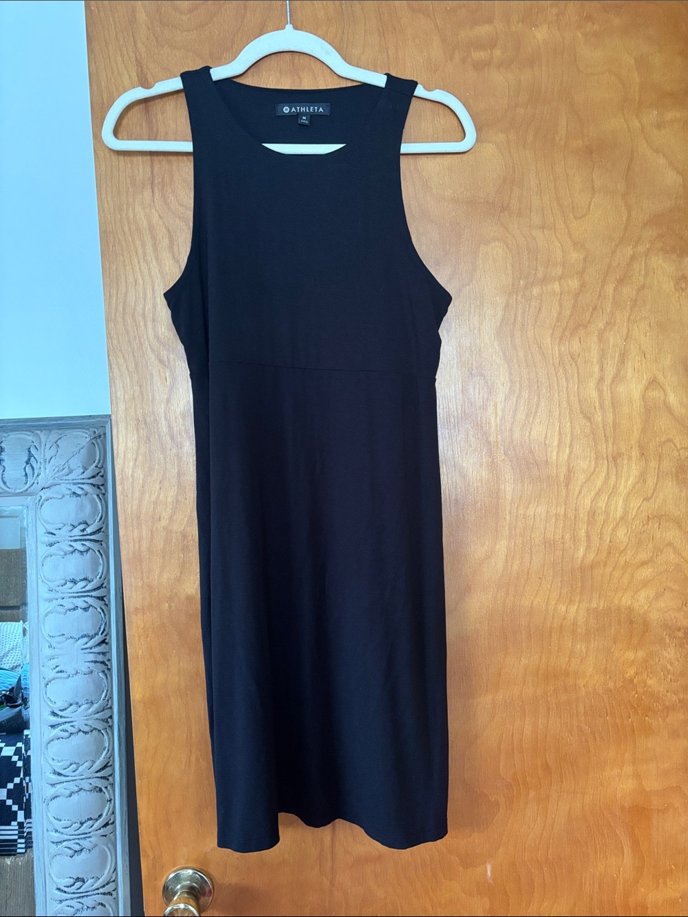Athleta Black Sleeveless Midi Tank Dress